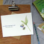 Bee And Comfrey Any Occasion Greetings Card, thumbnail 5 of 7
