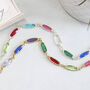 Oval Family Birthstone Link Necklace, thumbnail 2 of 7