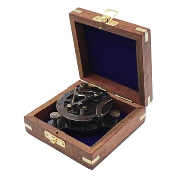 Personalised Legacy Three Inch Gunmetal Sundial Compass, 7 of 10