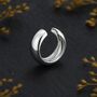 Small Rounded Sterling Silver Ear Cuff, thumbnail 4 of 5