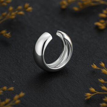 Small Rounded Sterling Silver Ear Cuff, 4 of 5