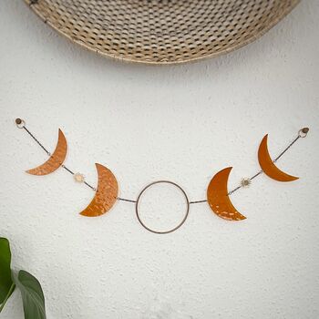 Amber Glass Moon Phase Garland • Wall Decor, 2 of 4