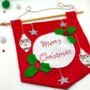 Merry Christmas Banner Kit Christmas Embroidery Kit, thumbnail 9 of 11
