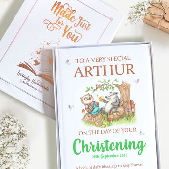 Personalised Baby Christening Gift Book Of Blessings, 8 of 12