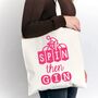 'Spin Then Gin' Tote Bag, thumbnail 2 of 2