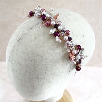 Pink Pearl Bridal And Occasion Headpiece, 3 of 8