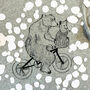 Bear Riding Bicycle Unisex Sweater, thumbnail 4 of 4