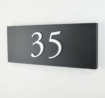 Personalised House Sign With Raised Silver Lettering, 3 of 6