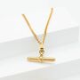 Gold T Bar Necklace, thumbnail 6 of 10