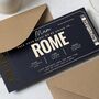 Personalised Rome Gold Foil Boarding Pass Gift Voucher, thumbnail 3 of 9