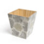 Wooden Silver Coral Toilet Roll Storage Box, thumbnail 5 of 6