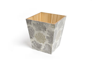 Wooden Silver Coral Toilet Roll Storage Box, 5 of 6