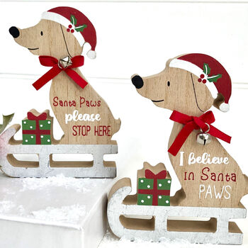 Wooden Christmas Dog Decoration, 2 of 2