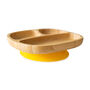 Bamboo Toddler Plate With Suction Yellow, thumbnail 4 of 4