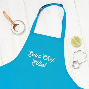 Personalised Mummy Head Chef And Sous Chef Apron Set, 3 of 8