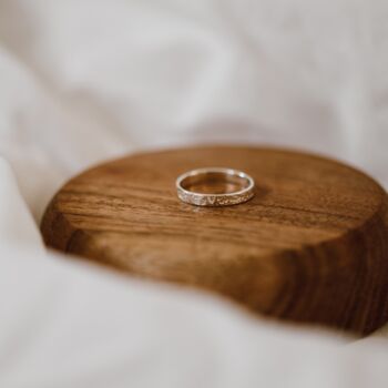 Handstamped Personalised Botanical Ring, 5 of 7