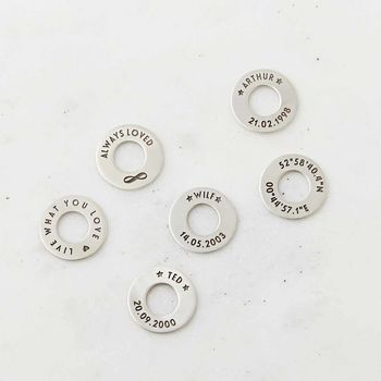 Personalised Sterling Silver Disc Charms, 2 of 5