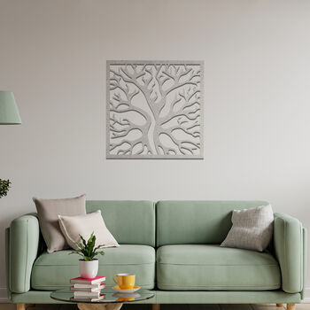 Elegant Autumn Tree Metal Wall Art: Modern Decor, 6 of 12