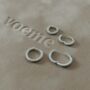Small Rope Twist Huggie Earrings Silver, thumbnail 2 of 3