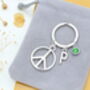 Personalised Peace Sign Keyring, thumbnail 3 of 9