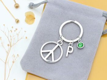 Personalised Peace Sign Keyring, 3 of 9