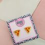 Margarita Pizza Glitter Resin Studs / Fun Food Jewellery / Gift For Pizza Lovers, thumbnail 5 of 5