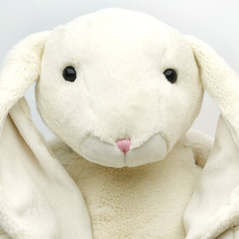 Large Cream Bunny Plush Soft Toy, 6 of 8