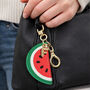 Personalised Watermelon Keyring Bag Charm Cute Gift For Her With Initial, thumbnail 4 of 4