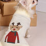Elf And Reindeer Knitted Christmas Jumper For Dogs, thumbnail 5 of 9