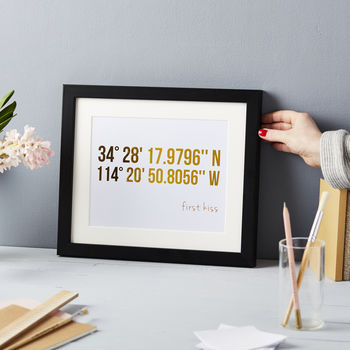 Personalised Coordinates Gold Or Silver Foil Print, 3 of 4