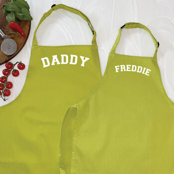 Varsity Personalised Mother And Child Aprons, 5 of 8