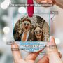 Personalised First Christmas Married Photo Ornament, thumbnail 7 of 8