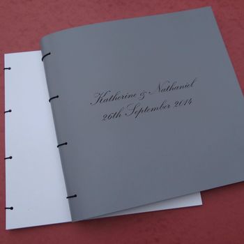 Engraved Leather Wedding Album, 10 of 12