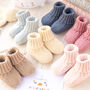 Baby Booties And Bunny Rabbit Toy Gift Set, thumbnail 2 of 12