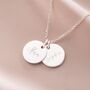 Sterling Silver Mum And Me Double Disc Necklace, thumbnail 3 of 12