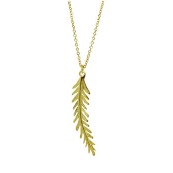 Gold Plated Fern Pendant, 3 of 7