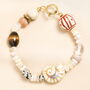 Semi Precious Coastal Beaded Bracelet In Gold Plating, thumbnail 2 of 5