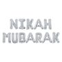 Nikah Mubarak Foil Balloons Silver, thumbnail 1 of 2