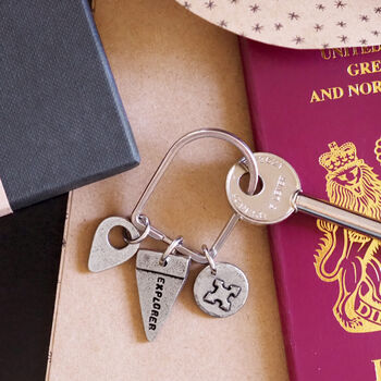 Personalised Mini Travel Charms Keyring, 6 of 7