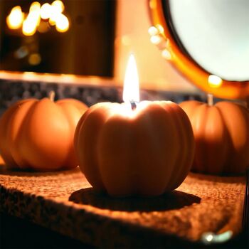 Cosy Autumn Halloween Pumpkin Candle, 2 of 8