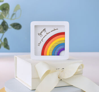 Personalised Miniature Rainbow Wall Art Valentines Gift, 5 of 5
