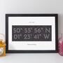 Personalised Coordinates Print For A Special Place, thumbnail 1 of 4