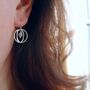 Aquamarine Swirl Earrings, thumbnail 2 of 5