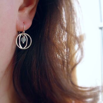 Aquamarine Swirl Earrings, 2 of 5