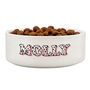 Personalised Pink Spots Pet Bowl 15cm, thumbnail 4 of 4