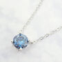 Sapphire Moissanite Crystal Sterling Silver Necklace, thumbnail 1 of 5