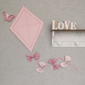 Personalised Pink Hanging Kite Decor Baby Girl Room, 8 of 10