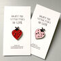Ladybird Valentines Enamel Pin, thumbnail 1 of 5