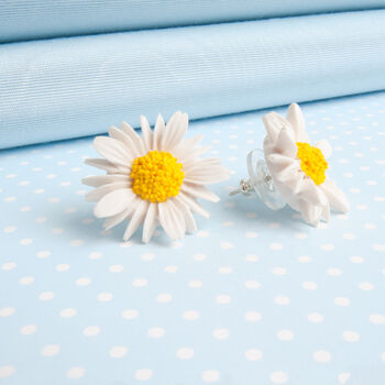 Hand Painted Daisy Stud Earrings, 3 of 6