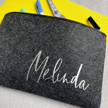 Personalised Felt Teacher Pencil Case/Pouch, 2 of 3